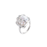 Square Baroque Pearl Ring Sterling Silver - Evie