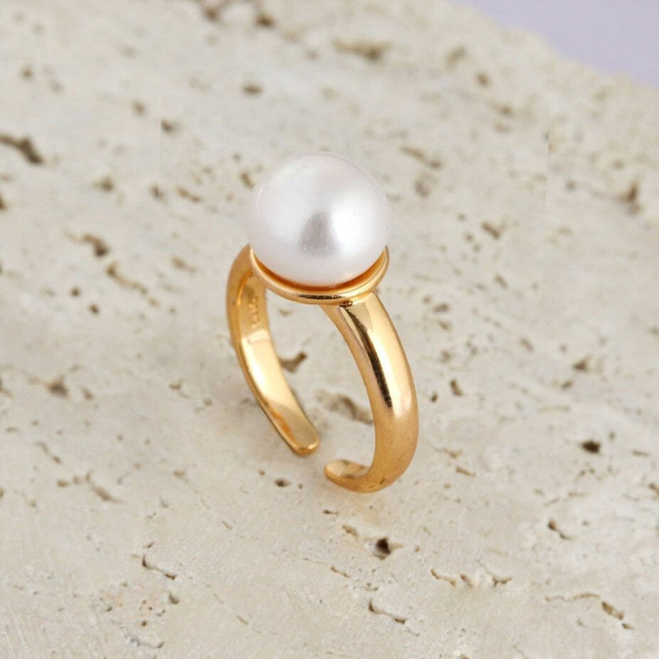 Adeline- Freshwater Pearl Solitaire Rings - Pearlorious Jewellery