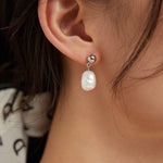 Adeline - Unique Baroque Pearl Drop Earrings - Pearlorious Jewellery