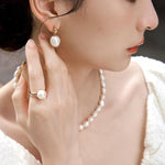 Adeline - Unique Baroque Pearl Drop Earrings - Pearlorious Jewellery