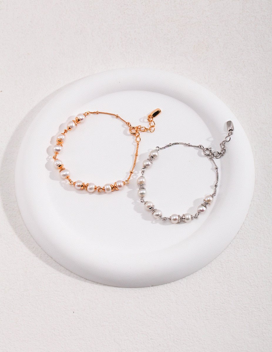 Allison - Freshwater Pearl and Sterling Silver Bracelet - Pearlorious Jewellery