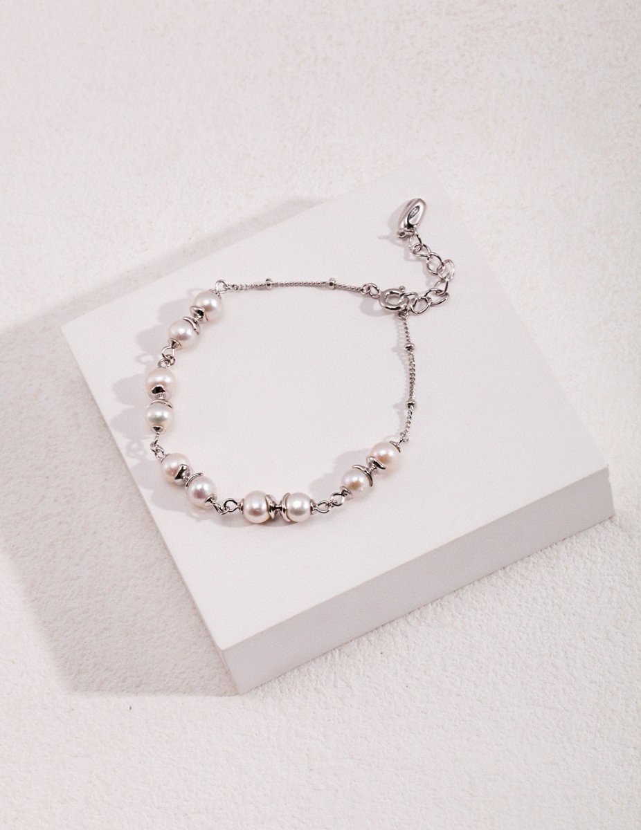 Allison - Freshwater Pearl and Sterling Silver Bracelet - Pearlorious Jewellery