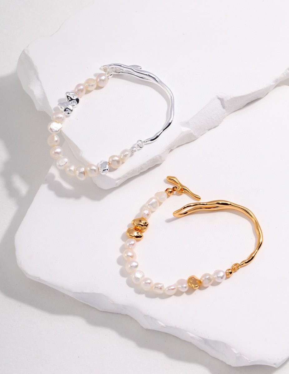 Amy - Freshwater Pearl Sterling Silver Bracelets - Pearlorious Jewellery
