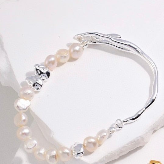 Amy - Freshwater Pearl Sterling Silver Bracelets - Pearlorious Jewellery