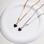 Angela - Love Heart Necklace Freshwater Pearl - Pearlorious Jewellery
