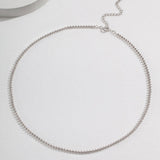 Anna - Sterling Silver Ball Chain Necklace - Pearlorious Jewellery