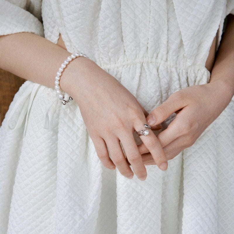Ariel - Freshwater Pearl and Sterling Silver Ring - Pearlorious Jewellery