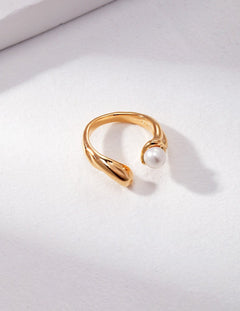 Ariel - Freshwater Pearl and Sterling Silver Ring - Pearlorious Jewellery