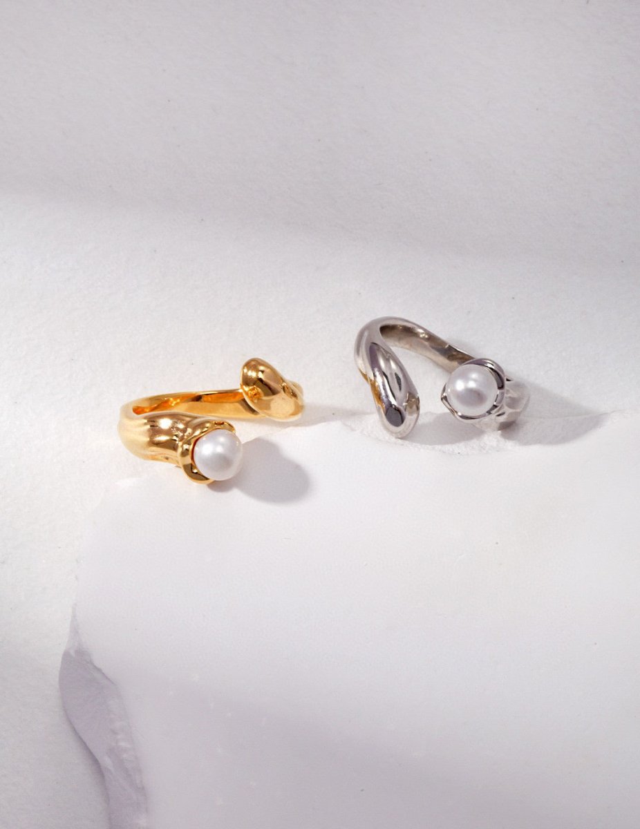 Ariel - Freshwater Pearl and Sterling Silver Ring - Pearlorious Jewellery