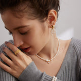 Ariel - Love Heart and Freshwater Pearl Earrings - Pearlorious Jewellery
