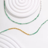 Arizona - Sterling Silver and Green Strawberry Quartz Neclace - Pearlorious Jewellery