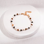 Ashley - Sterling Silver and Tiger Eye Bracelet - Pearlorious Jewellery