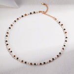 Ashley - Sterling Silver Tiger Eye Necklace - Pearlorious Jewellery