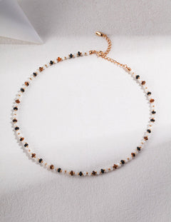 Ashley - Sterling Silver Tiger Eye Necklace - Pearlorious Jewellery
