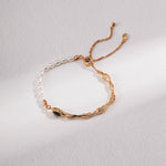 Ashley - Tiger Eye Stone and Pearl Bracelet - Pearlorious Jewellery