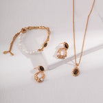 Ashley - Tiger Eye Stone and Pearl Bracelet - Pearlorious Jewellery