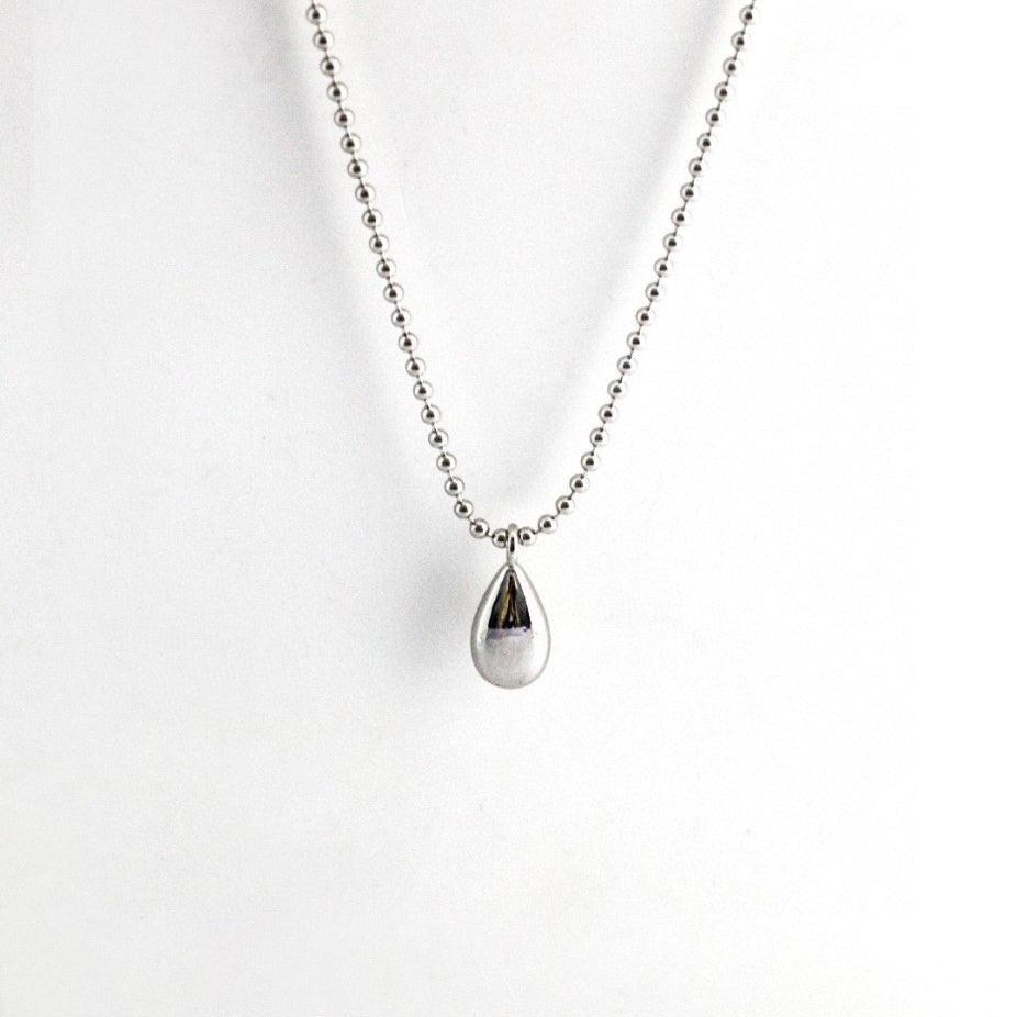 Aubrey - Minimalist Style Sterling Silver Water Drop Necklace - Pearlorious Jewellery