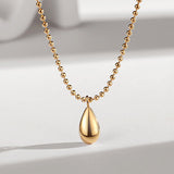 Aubrey - Minimalist Style Sterling Silver Water Drop Necklace - Pearlorious Jewellery