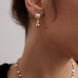 Brianna - Sterling Silver and Pearl Drop Earrings - Pearlorious Jewellery