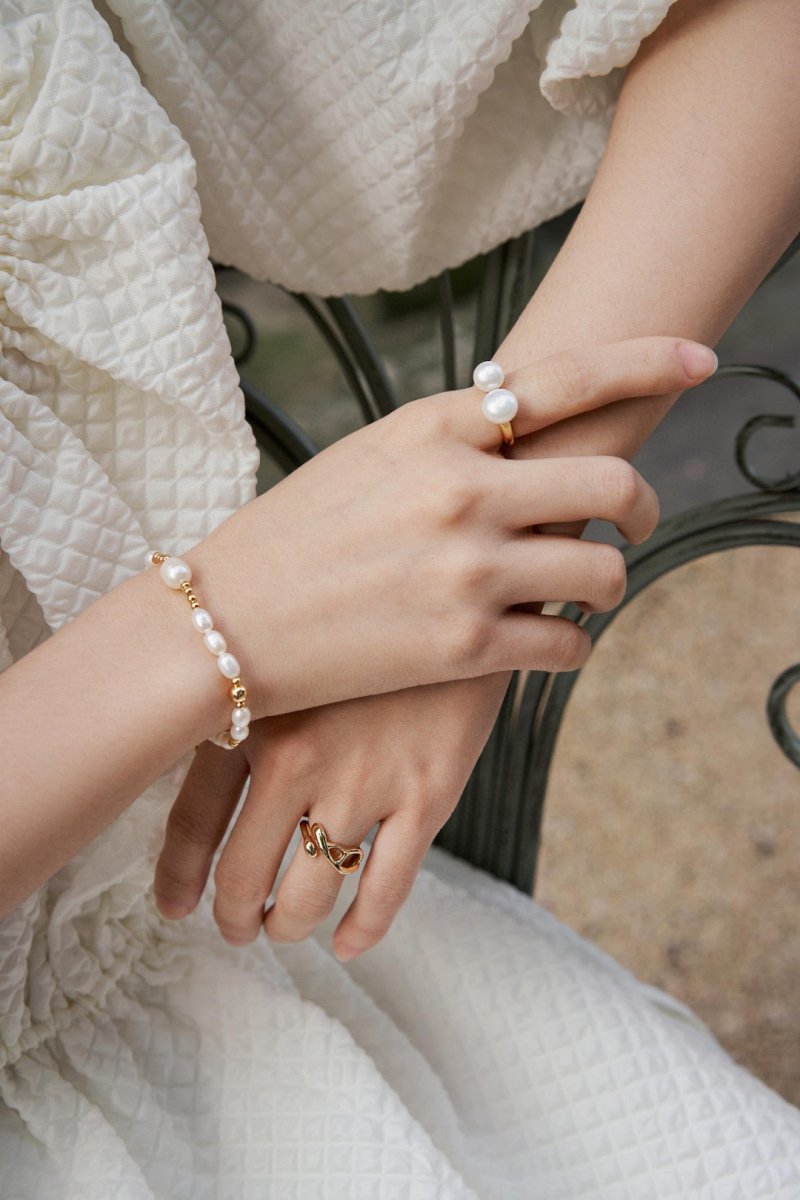 Brooklyn - Classic and Simple Freshwater Pearl and Sterling Silver Bracelet - Pearlorious Jewellery