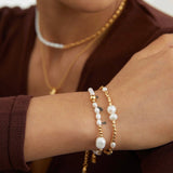 Brooklyn - Classic and Simple Freshwater Pearl and Sterling Silver Bracelet - Pearlorious Jewellery