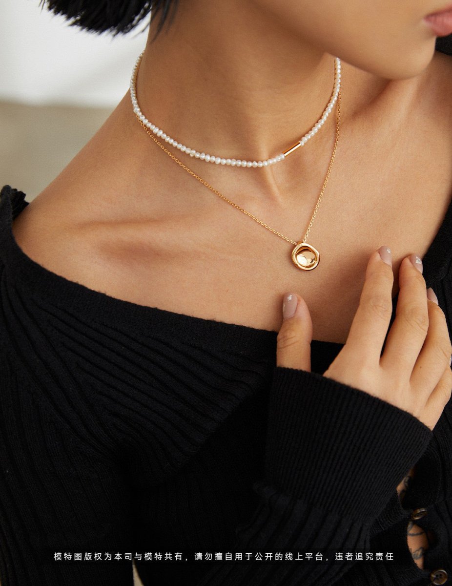 Casa - Minimalist Sterling Silver Pendant Necklace - Pearlorious Jewellery
