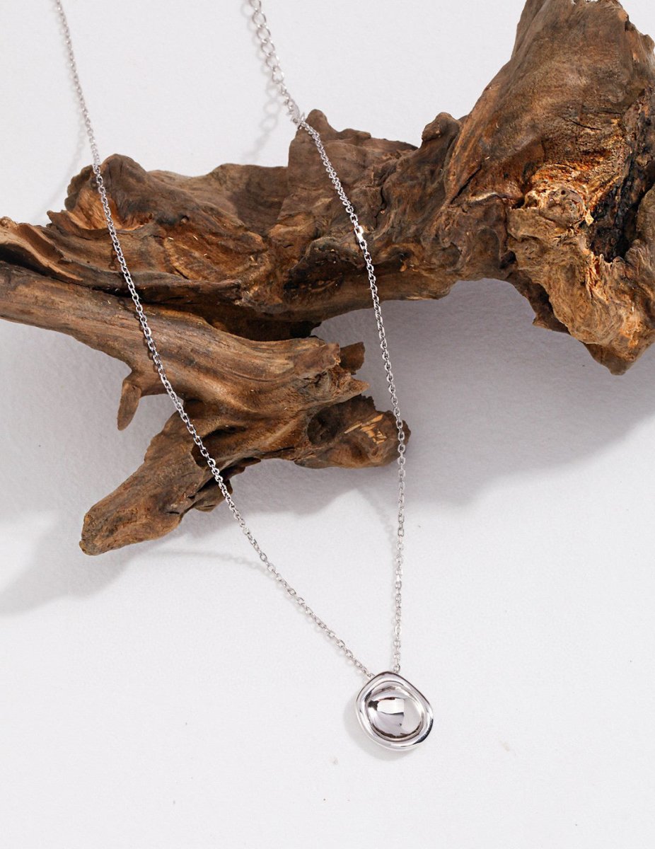 Casa - Minimalist Sterling Silver Pendant Necklace - Pearlorious Jewellery