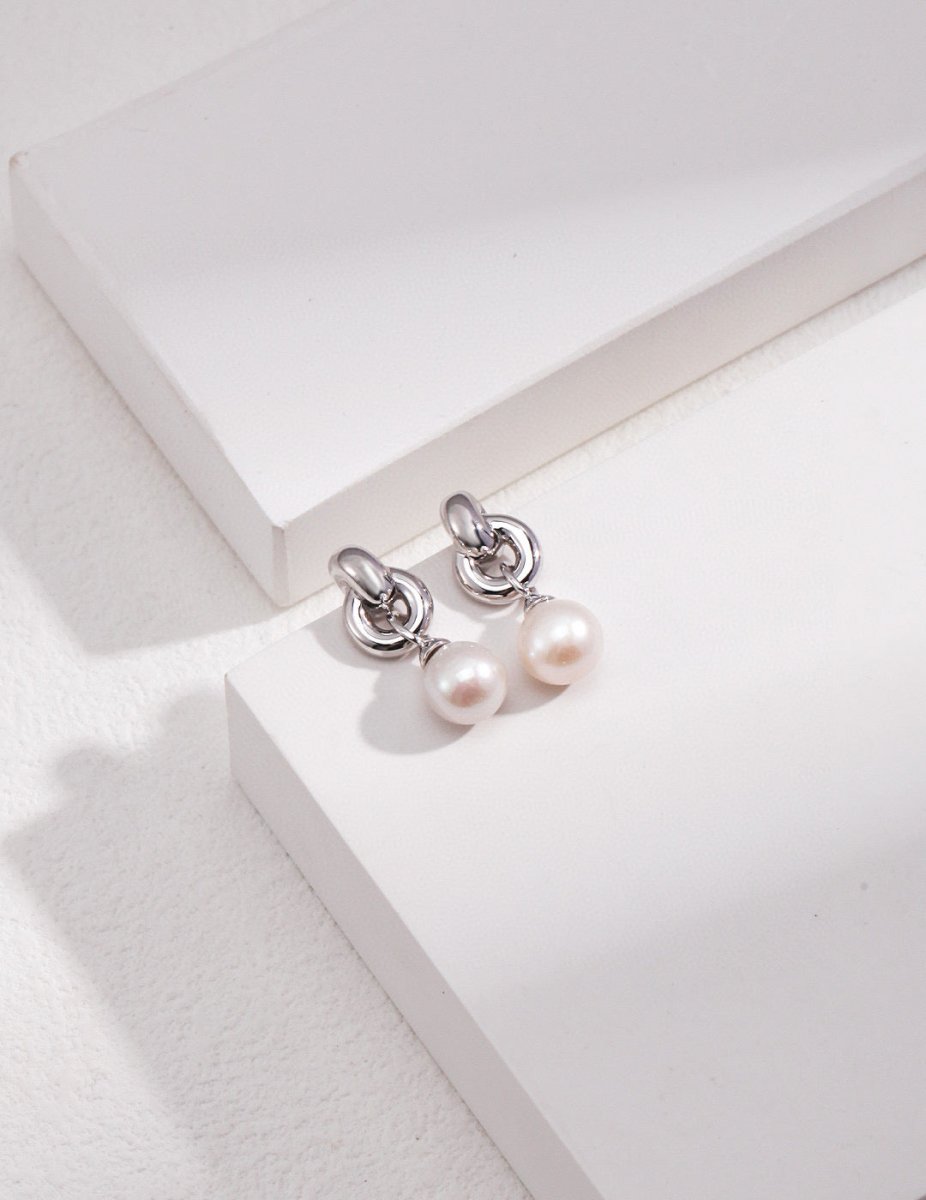 Cassia - Sterling Silver and Freshwater Pearl Earrings - Pearlorious Jewellery