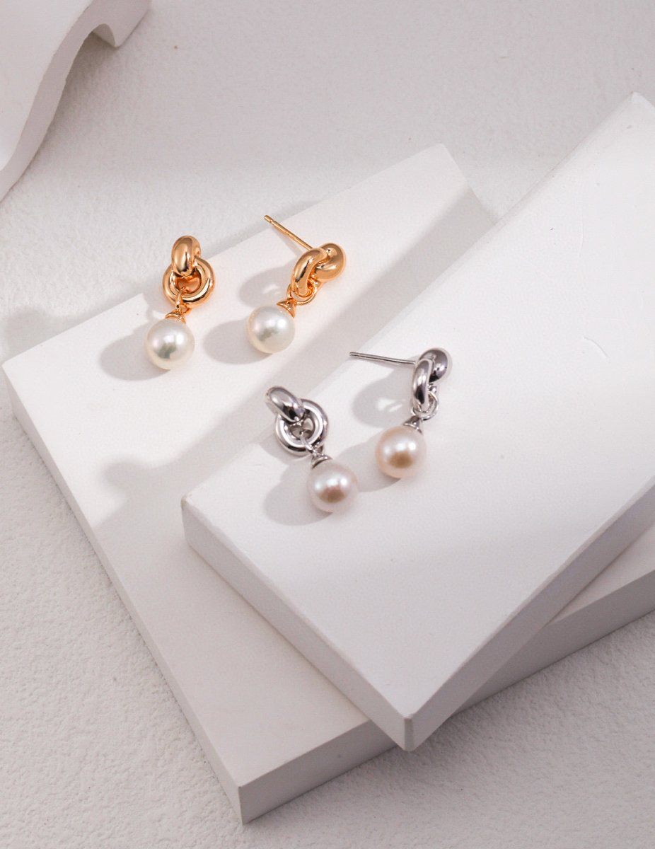Cassia - Sterling Silver and Freshwater Pearl Earrings - Pearlorious Jewellery