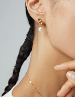 Cassia - Sterling Silver and Freshwater Pearl Earrings - Pearlorious Jewellery