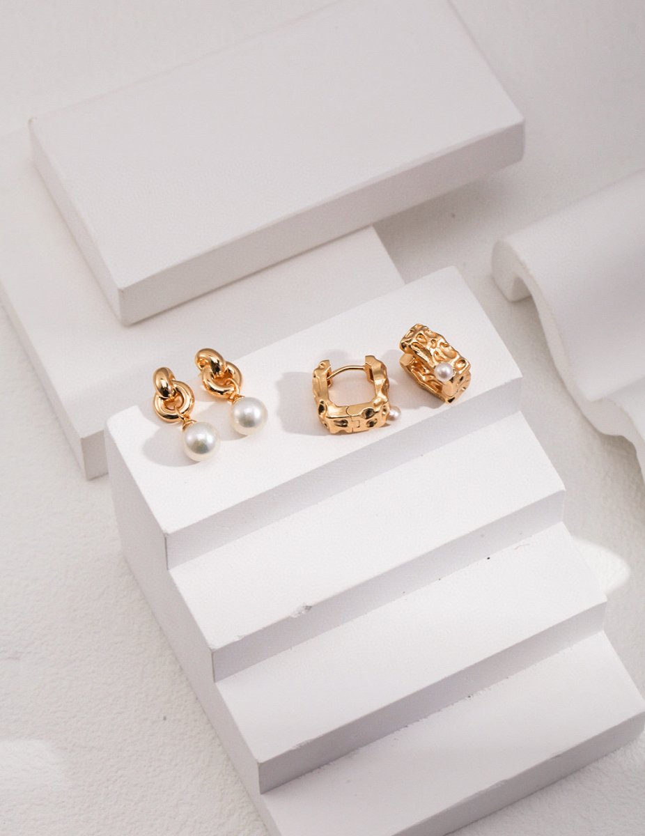 Cassia - Sterling Silver and Freshwater Pearl Earrings - Pearlorious Jewellery