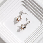 Cassie - Sea Snail and Freshwater Pearl Earrings - Pearlorious Jewellery