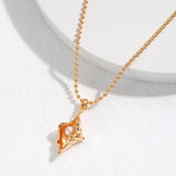 Cassie - Sea Snail Conch Pendant Necklace Sterling Silver Sea Shell with Pearl - Pearlorious Jewellery