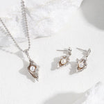 Cassie - Sea Snail Conch Pendant Necklace Sterling Silver Sea Shell with Pearl - Pearlorious Jewellery