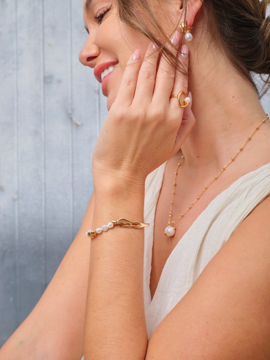 Celeste - Round Freshwater Baroque Pearl Necklace - Pearlorious Jewellery