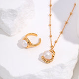 Celeste - Round Freshwater Baroque Pearl Necklace - Pearlorious Jewellery