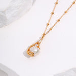 Celeste - Round Freshwater Baroque Pearl Necklace - Pearlorious Jewellery
