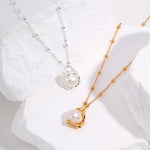 Celeste - Round Freshwater Baroque Pearl Necklace - Pearlorious Jewellery