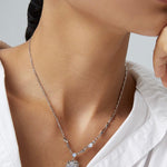 Chandra - Moon Opal Gemstone and Sterling Silver Necklace - Pearlorious Jewellery