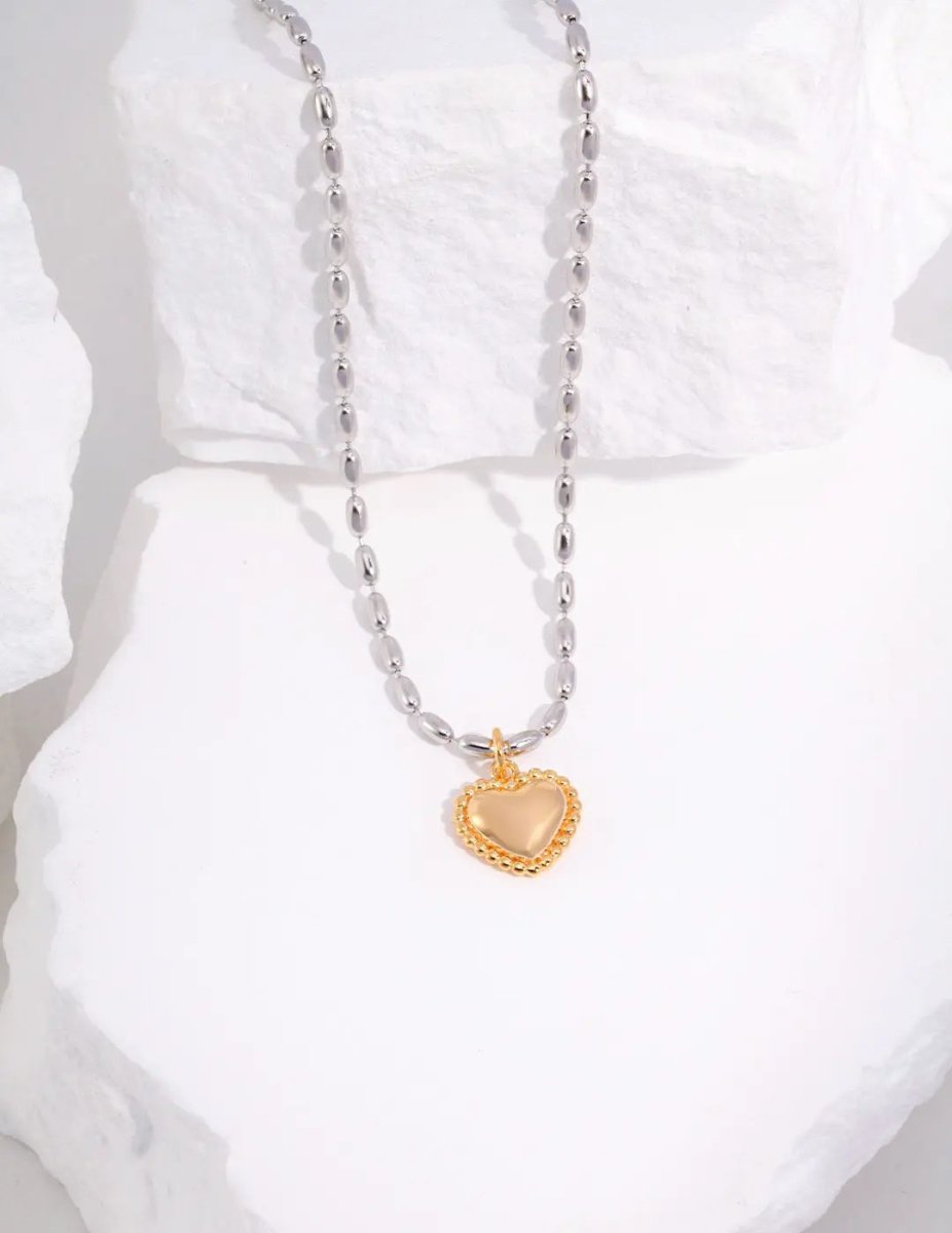 Charlotte - Be Loved Necklace - love heart pendant necklace sterling silver gift for her - Pearlorious Jewellery
