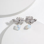 Clara - Irregular Winkle with Opal Gemstones Earrings - Pearlorious Jewellery