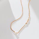 Corey - Minimalist Sterling Silver and Freshwater Pearl Necklace - Pearlorious Jewellery