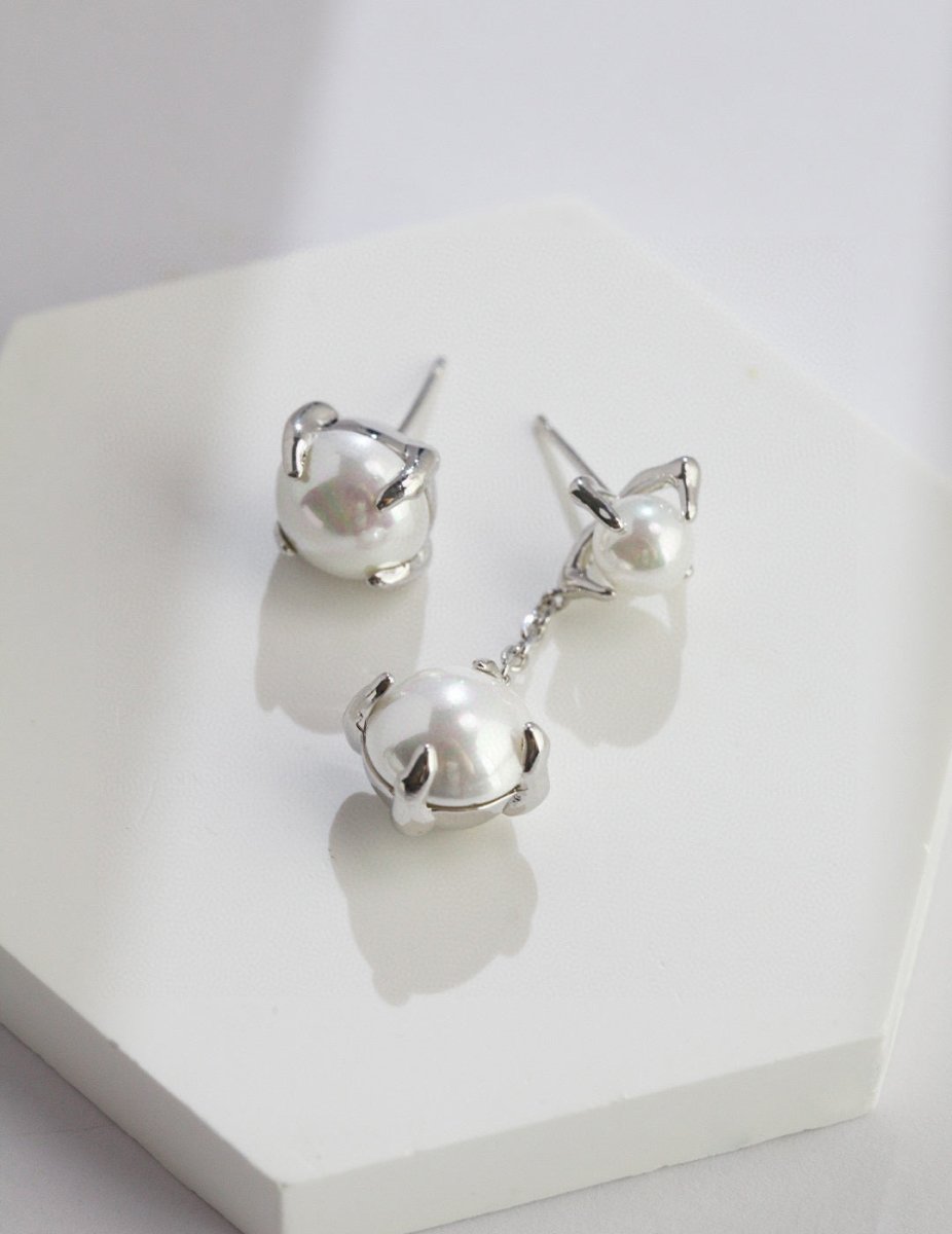 Della - AB Shell Pearl Earrings - Pearlorious Jewellery