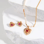 Dolly - Love Heart Balloon Necklace Sterling Silver and Freshwater Pearl - Pearlorious Jewellery