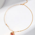 Dolly - Love Heart Balloon Necklace Sterling Silver and Freshwater Pearl - Pearlorious Jewellery