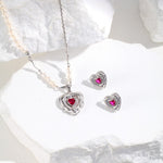 Dolly - Love Heart Balloon Necklace Sterling Silver and Freshwater Pearl - Pearlorious Jewellery
