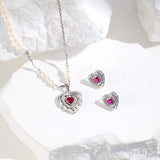 Dolly - Love Heart Balloon Necklace Sterling Silver and Freshwater Pearl - Pearlorious Jewellery