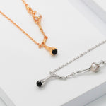 Edith - Tree Branch Sterling Silver and Black Agate Necklace - Pearlorious Jewellery
