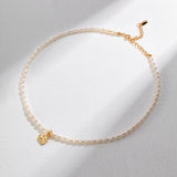 Elena - Freshwater Pearl Necklace with Heart Pendant - Pearlorious Jewellery