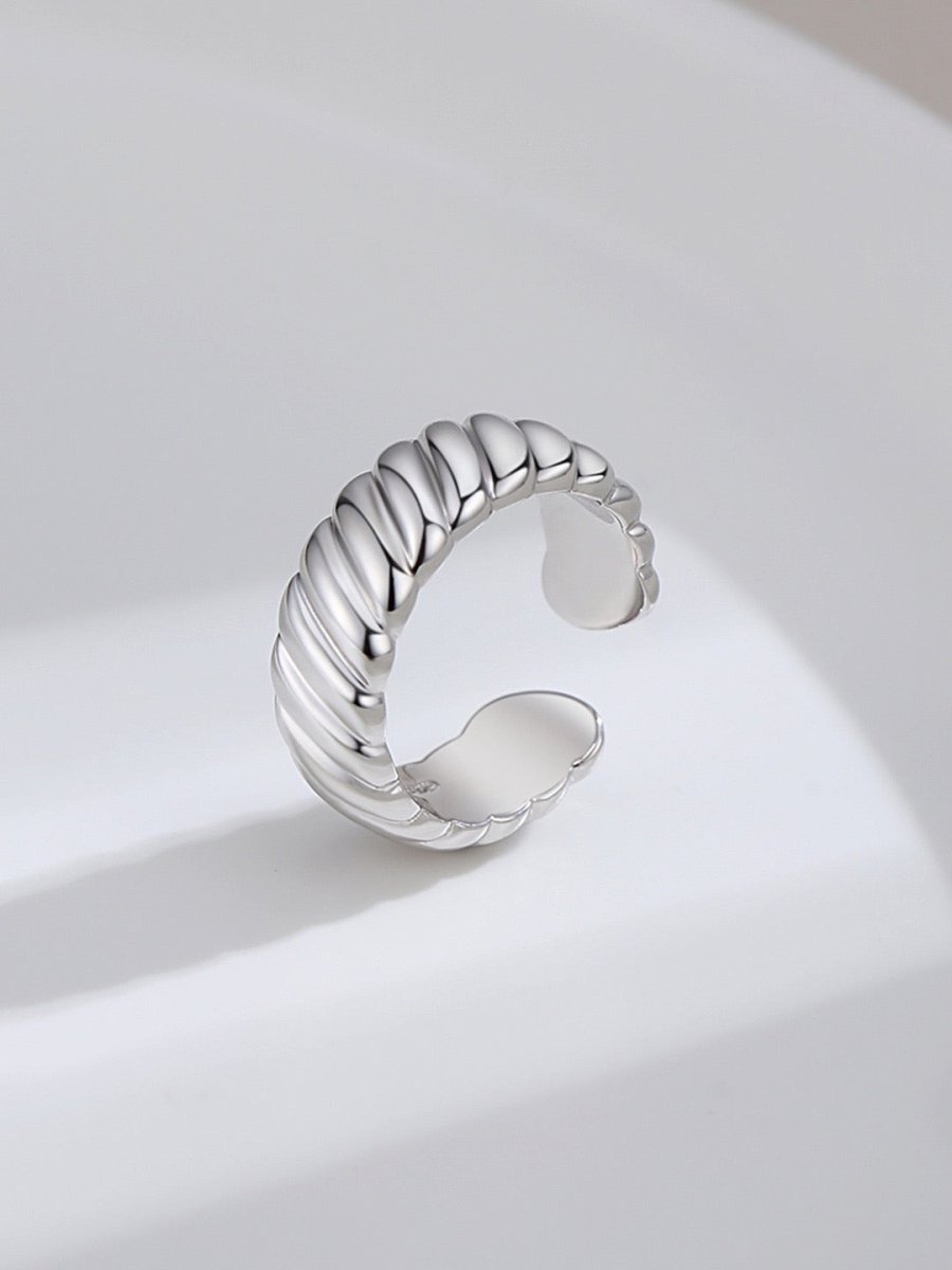 Elena - Gold Vermeil Twist Rings Croissant Rings - Pearlorious Jewellery